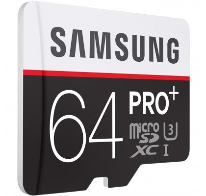 Card de memorie Samsung MicroSD PRO Plus, 64GB, Class 10, UHS-I + Adaptor
